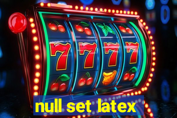 null set latex